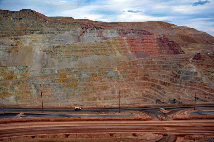 open-pit copper mine